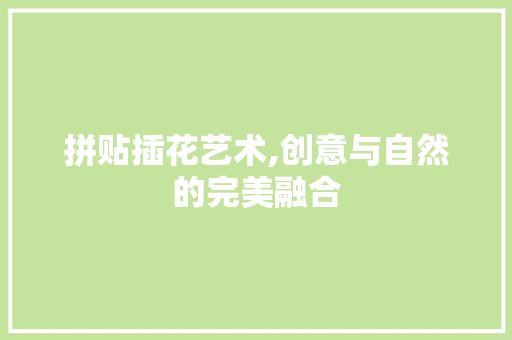 拼贴插花艺术,创意与自然的完美融合
