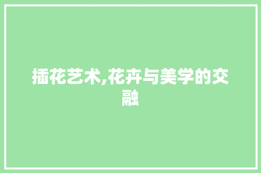 插花艺术,花卉与美学的交融