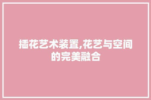 插花艺术装置,花艺与空间的完美融合
