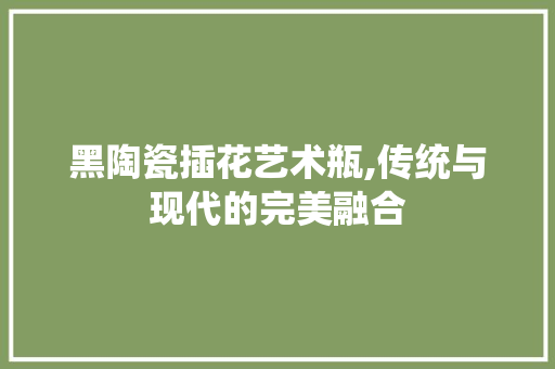 黑陶瓷插花艺术瓶,传统与现代的完美融合