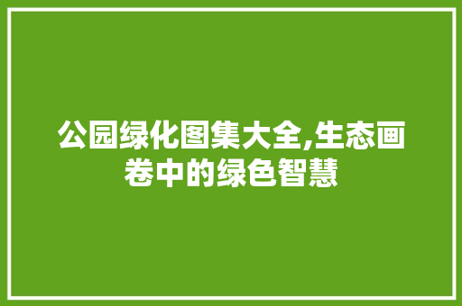 公园绿化图集大全,生态画卷中的绿色智慧