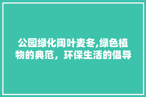 公园绿化阔叶麦冬,绿色植物的典范，环保生活的倡导者 品种特性