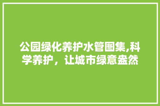 公园绿化养护水管图集,科学养护，让城市绿意盎然 修剪方法