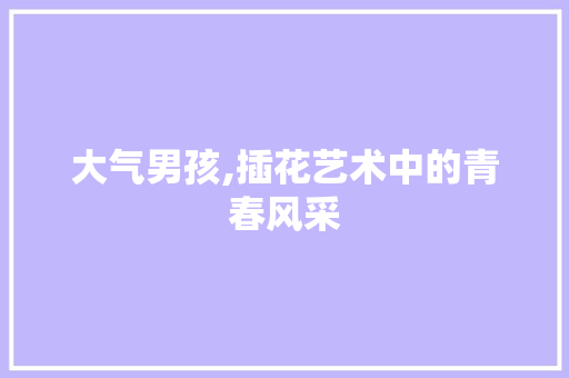 大气男孩,插花艺术中的青春风采