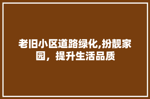 老旧小区道路绿化,扮靓家园，提升生活品质