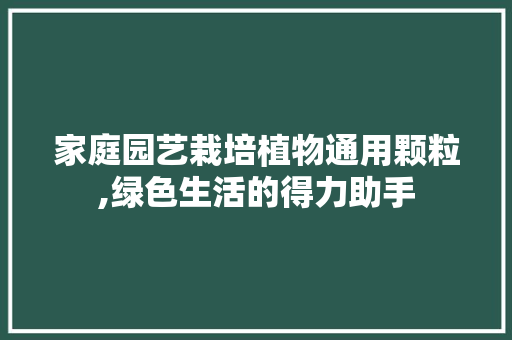 家庭园艺栽培植物通用颗粒,绿色生活的得力助手 灌溉施肥